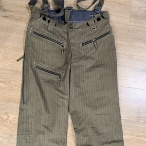 NWOT Scott Outerwear Olive Snowboard Pants w/ Suspenders Sz L